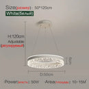 GobekUsa Crystal Ring LED Pendant Light - Modern Home Lighting for Bedroom and Restaurant