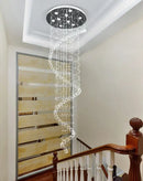 GobekUsa Crystal Staircase Chandelier Light Fixture | Luxury Hotel Villa Bedroom Hanging Lamp