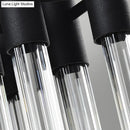 GobekUsa Modern Black Crystal Tube Sconce: 2-Light Wall Mounted Lamp for Living Room