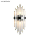 GobekUsa Contemporary Black Crystal Wall Lamp for Living Room