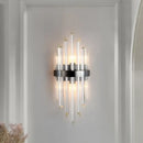 GobekUsa Contemporary Black Crystal Wall Lamp for Living Room