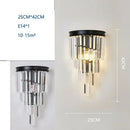 GobekUsa Crystal Wall Lamp: Modern Light Luxury for Living Room, Bedroom, and Corridor.