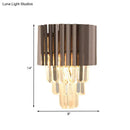 GobekUsa Modern K9 Crystal Wall Light with 2 Heads - Black