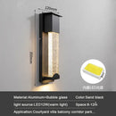 GobekUsa Crystal Outdoor LED Wall Light with PIR Motion Sensor, IP65 Waterproof Sconce Luminare