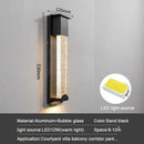 GobekUsa Crystal Outdoor LED Wall Light with PIR Motion Sensor, IP65 Waterproof Sconce Luminare