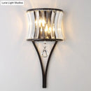 GobekUsa Modern Black Mini Crystal Wall Light Sconce with Hanging Ball