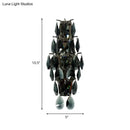 GobekUsa Retro Black Crystal Gem Wall Sconce with 2-Bulb Fixture for Living Room Lighting