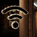GobekUsa Modern WiFi Wall Mounted Black Crystal LED Sconce with Warm/White Lighting