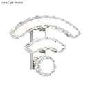 GobekUsa Modern WiFi Wall Mounted Black Crystal LED Sconce with Warm/White Lighting
