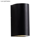 GobekUsa Sleek Metal LED Flush Mount Wall Sconce for Porch - Rectangle, Cylinder, Triangle Shapes - Simplicity design - 1/2-Light - Black Finish