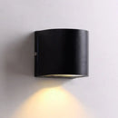 GobekUsa Sleek Metal LED Flush Mount Wall Sconce for Porch - Rectangle, Cylinder, Triangle Shapes - Simplicity design - 1/2-Light - Black Finish