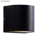 GobekUsa Sleek Metal LED Flush Mount Wall Sconce for Porch - Rectangle, Cylinder, Triangle Shapes - Simplicity design - 1/2-Light - Black Finish