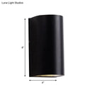 GobekUsa Sleek Metal LED Flush Mount Wall Sconce for Porch - Rectangle, Cylinder, Triangle Shapes - Simplicity design - 1/2-Light - Black Finish