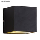 GobekUsa Sleek Metal LED Flush Mount Wall Sconce for Porch - Rectangle, Cylinder, Triangle Shapes - Simplicity design - 1/2-Light - Black Finish