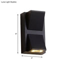 GobekUsa Sleek Metal LED Flush Mount Wall Sconce for Porch - Rectangle, Cylinder, Triangle Shapes - Simplicity design - 1/2-Light - Black Finish