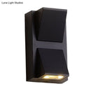 GobekUsa Sleek Metal LED Flush Mount Wall Sconce for Porch - Rectangle, Cylinder, Triangle Shapes - Simplicity design - 1/2-Light - Black Finish
