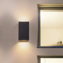GobekUsa Sleek Metal LED Flush Mount Wall Sconce for Porch - Rectangle, Cylinder, Triangle Shapes - Simplicity design - 1/2-Light - Black Finish