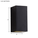 GobekUsa Sleek Metal LED Flush Mount Wall Sconce for Porch - Rectangle, Cylinder, Triangle Shapes - Simplicity design - 1/2-Light - Black Finish