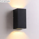 GobekUsa Sleek Metal LED Flush Mount Wall Sconce for Porch - Rectangle, Cylinder, Triangle Shapes - Simplicity design - 1/2-Light - Black Finish