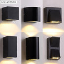 GobekUsa Sleek Metal LED Flush Mount Wall Sconce for Porch - Rectangle, Cylinder, Triangle Shapes - Simplicity design - 1/2-Light - Black Finish