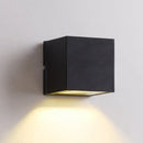 GobekUsa Sleek Metal LED Flush Mount Wall Sconce for Porch - Rectangle, Cylinder, Triangle Shapes - Simplicity design - 1/2-Light - Black Finish