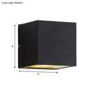 GobekUsa Sleek Metal LED Flush Mount Wall Sconce for Porch - Rectangle, Cylinder, Triangle Shapes - Simplicity design - 1/2-Light - Black Finish