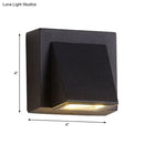 GobekUsa Sleek Metal LED Flush Mount Wall Sconce for Porch - Rectangle, Cylinder, Triangle Shapes - Simplicity design - 1/2-Light - Black Finish