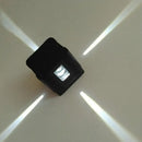 GobekUsa Modern Cubic LED Wall Lamp in Black with Colorful Light Options & Aluminum Finish