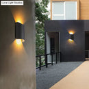 GobekUsa Modern LED Black Wall Sconce Lamp with Metal Shade for Yard
