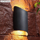GobekUsa Modern LED Black Wall Sconce Lamp with Metal Shade for Yard