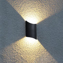 GobekUsa Modern LED Black Wall Sconce Lamp with Metal Shade for Yard