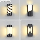 GobekUsa Modern Metallic LED Outdoor Wall Sconce in Black