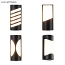 GobekUsa Modern Metallic LED Outdoor Wall Sconce in Black
