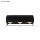 GobekUsa Curved Black Wall Lamp: Minimalist LED Metal Mount Lighting in Warm/White Light