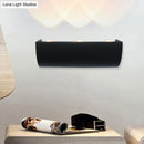 GobekUsa Curved Black Wall Lamp: Minimalist LED Metal Mount Lighting in Warm/White Light