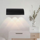 GobekUsa Curved Black Wall Lamp: Minimalist LED Metal Mount Lighting in Warm/White Light