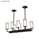 GobekUsa Cylinder Clear Glass Island Light - Traditional Pendant Lighting