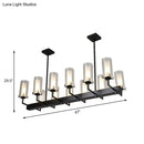 GobekUsa Cylinder Clear Glass Island Light - Traditional Pendant Lighting