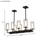 GobekUsa Cylinder Clear Glass Island Light - Traditional Pendant Lighting