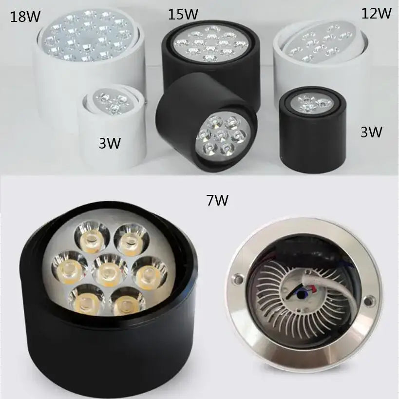 GobekUsa Dimmable LED Ceiling Spot Light Rotation Kitchen Downlights Surface Mounted, photo 5 of 5
