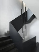 GobekUsa Cylindrical LED Staircase Chandelier Suspension Light - Modern Villa Water Pipe Fixture