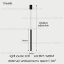 GobekUsa Cylindrical LED Staircase Chandelier Suspension Light - Modern Villa Water Pipe Fixture