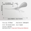 GobekUsa 3 Blade DC Motor Ceiling Fan with Remote Control