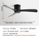 GobekUsa Black DC Motor Ceiling Fan Remote Control 35W for Home Restaurant