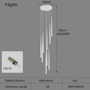 GobekUsa Conical Chandelier Stair Lamp Modern Simple Villa Restaurant Kitchen Bedroom Bar Lighting