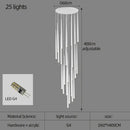 GobekUsa Conical Chandelier Stair Lamp Modern Simple Villa Restaurant Kitchen Bedroom Bar Lighting