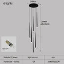GobekUsa Conical Chandelier Stair Lamp Modern Simple Villa Restaurant Kitchen Bedroom Bar Lighting