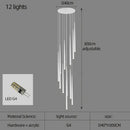 GobekUsa Conical Chandelier Stair Lamp Modern Simple Villa Restaurant Kitchen Bedroom Bar Lighting