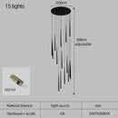 GobekUsa Conical Chandelier Stair Lamp Modern Simple Villa Restaurant Kitchen Bedroom Bar Lighting