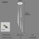 GobekUsa Conical Chandelier Stair Lamp Modern Simple Villa Restaurant Kitchen Bedroom Bar Lighting